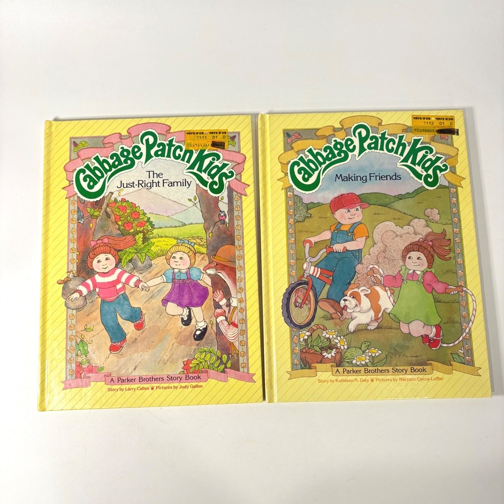 Vintage 1984 Cabbage Patch Kids Storybook Set Just-Right Family Making Friends